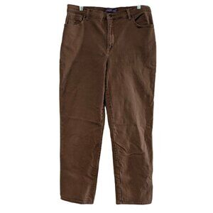 Gloria Vanderbilt Women's Amanda Jeans, Brown, Size 16, Classic Fit, Tapered Leg